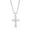 Brushed & Polished CZ Cross, variant on Men's Gold Plated Brushed Cross Necklace in Stainless Steel - Hypoallergenic Necklace for Men - Fine Religious Jewelry for Him - Unique Necklace for Communion & Confirmation