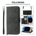 thumbnail image 1 of Jiahe Cover Case Compatible With iPhone 14 Pro Max,Magnetic Wallet Flip Cover with Card Holder Kickstand Design Crossbody Strap Embossed PU Leather Folio Cover for iPhone 14 Pro Max, Black, 1 of 10