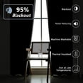 thumbnail image 2 of Chyhomenyc Black Blackout Curtains 72 Inches Long 2 Panels, Thermal Insulated Gromment Drapes, Light Blocking Window Curtains Panels for Living Room Bedroom, Each 40Wx72L Inch, 2 of 8