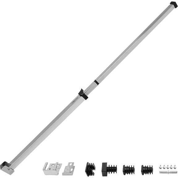 SecurityMan Sliding Door Security Bar, Adjustable Child-Proof Lock for Patio Doors and Windows, Fits Most Doors, 18.75"-51.1", Chrome