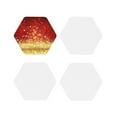 thumbnail image 2 of Kll Hexagon Drink Coasters Set Of 4,Pu Leather Absorbent Coasters Set Decorative Coffee Cup Coasters Housewarming Gift For Home Decor-Red Gold Glitter, 2 of 9