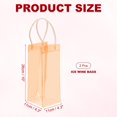 thumbnail image 2 of Uxcell Ice Wine Bag, Portable Collapsible Clear Wine Pouch Cooler Clear Gift Bags with Handles for Champagne Orange, 2 of 7