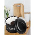 thumbnail image 5 of Gpoty Coffee Filter Holder,Stainless Steel Round Basket Coffee Filter Storage Container with Lid and Top Handle Vintage Coffee Filter Organizer Rustic Coffee Filter Jar Container,6.1x6x4 in, 5 of 9