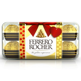(42 Count) Ferrero Rocher Premium Gourmet Milk Chocolate Hazelnut,  Individually Wrapped Candy for Gifting, A Great Easter Gift, 18.5 oz
