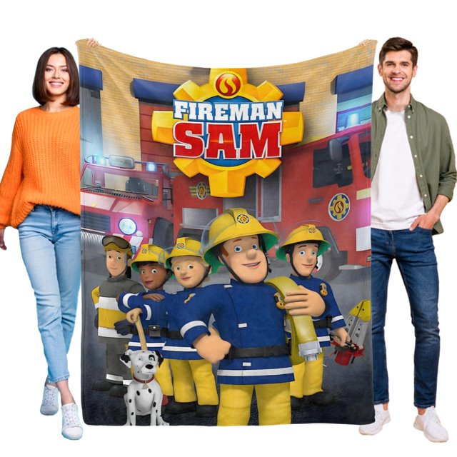 Sam el Bombero anti-pilling, suave, ligera, esponjosa y acogedora de lujo para hogar y cocina – Perfecta para niños y adultos,130X150cm