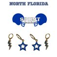 thumbnail image 2 of University of North Florida Spirit Stack cobalt mini enamel bolts and grey statement open starboys, 2 of 2