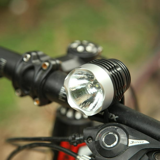 Lámpara Linterna de luz delantera LED para bicicleta 3 modos antorcha de ciclismo nocturna para bicicleta (plata