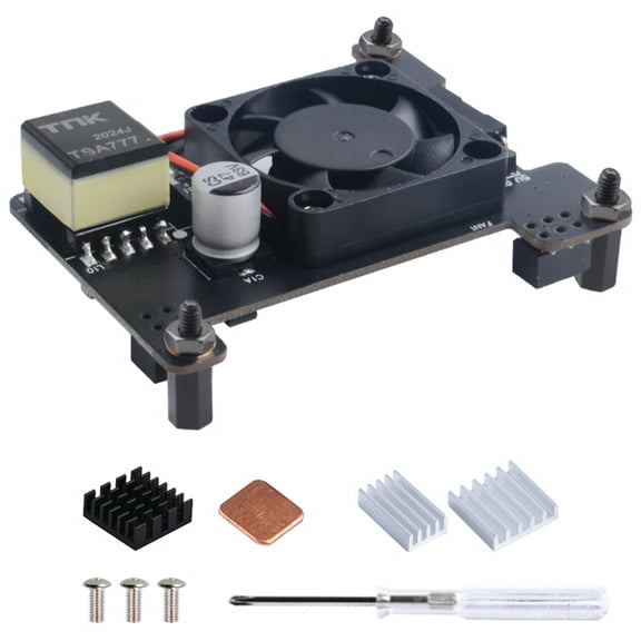 52Pi Isolated PoE HAT for Raspberry Pi 4 ModelB/3B 3B Plus,Support IEEE 802.3af 802.3at PoE Standard