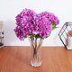 thumbnail image 2 of Ramo de flores de hortensias artificiales, flores de seda, decoración del hogar para fiesta nupcial de boda (púrpura), 2 of 2
