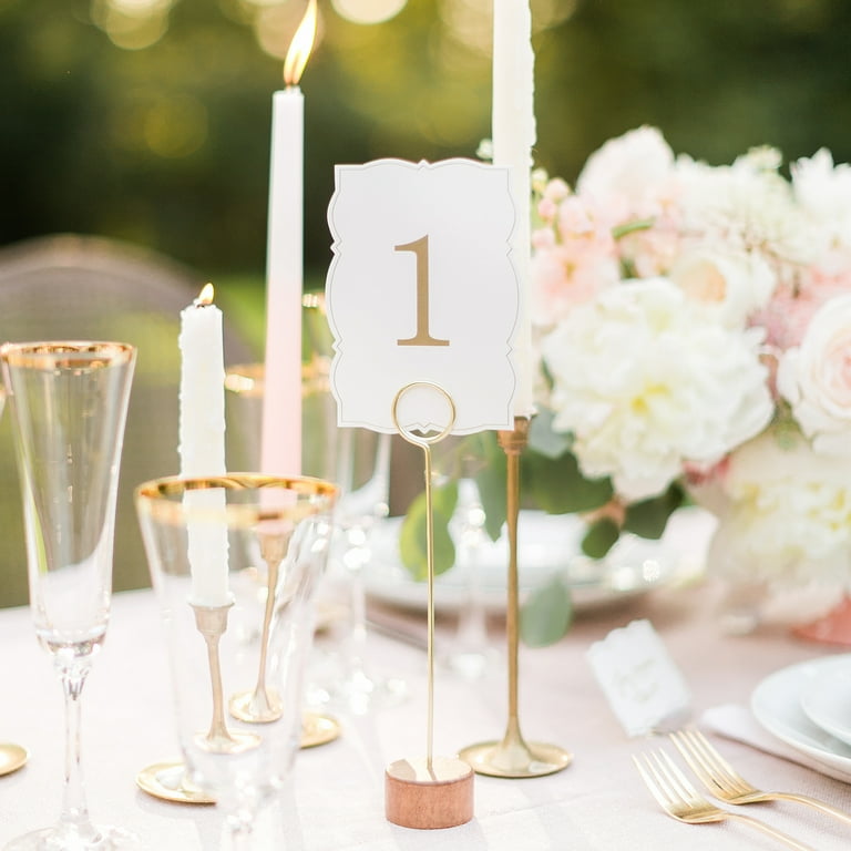 Tent Style Engraved Table Numbers 1-25 – Perfect For Weddings & Events