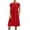 Red, variant on Gspmoly Women Dress, Women'S Casual Summer Cotton Linen Solid Color Round Neck Short Sleeve Dress Midi Dress Cocktail Dress up to 60% Off