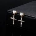 thumbnail image 4 of SUSHANG Large Zircon Cross Stud Earrings Easter Ornament of The Crucifix Zircon Earrings Earrings Men and Women Personality Simple Earrings, 4 of 6