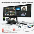 thumbnail image 4 of SIIG Thunderbolt 3 or USB C Dual 4K Display Docking Station with 60W Laptop Charging - Titan Ridge (1x USB 3.0, 2X USB 3.1, 2X DP 1.2, 2X USB-C, Ethernet) for Windows PC & MacBook Pro JU-DK0C11-S1, 4 of 5