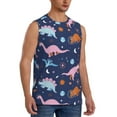 thumbnail image 2 of Daiia Dinosaur Printed Men's Tank Tops,Casual Soft Sleeveless Gym Muscle Shirts Bodybuilding Tee-Large, 2 of 8