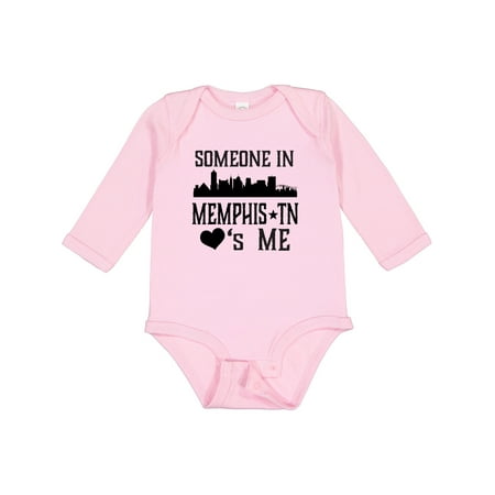 

Inktastic Memphis Tennessee Someone Loves Me Skyline Gift Baby Boy or Baby Girl Long Sleeve Bodysuit