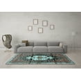 thumbnail image 3 of Ahgly Company Indoor Rectangle Persian Light Blue Traditional Area Rugs, 4' x 6', 3 of 4