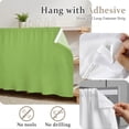 thumbnail image 5 of Green Small Cabinet Curtains 10"W x 11"L, Solid Color Simple Abstract Fashion Light Color Sink Skirt Dust-Proof Short Curtain for Bathroom Vanity Storage Cubby Desk, Self Adhesive Privacy Drapes, 5 of 9
