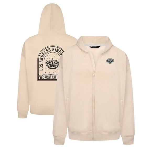 Men's Levelwear Khaki Los Angeles Kings Uphill Stained Glass Full-Zip Hoodie Jacket