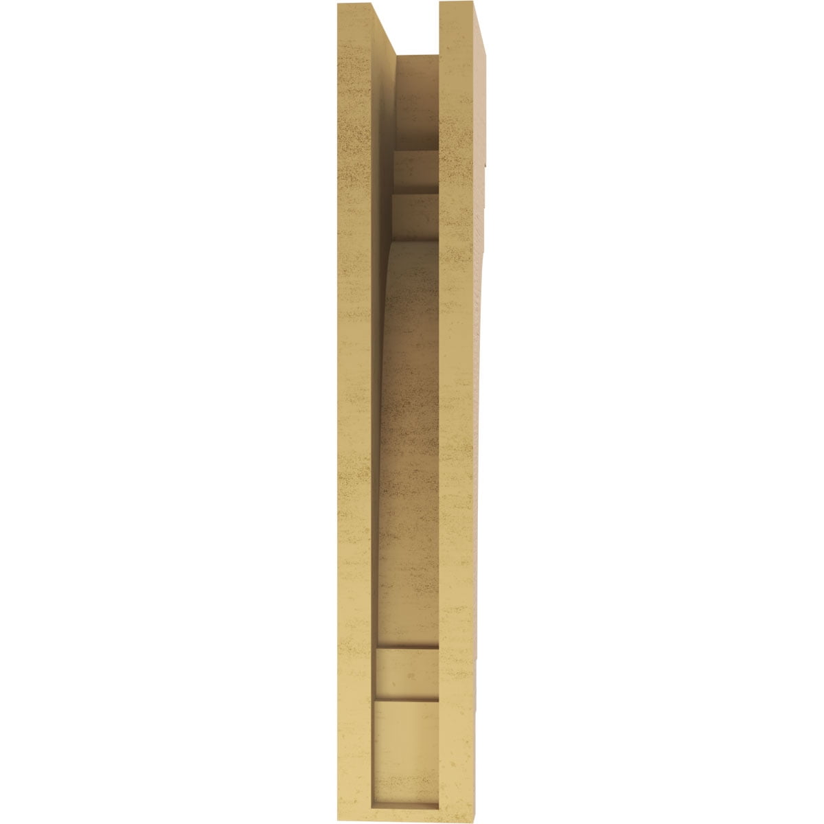 4"W x 8"D x 24"H Thin Pescadero Rough Cedar Woodgrain TimberThane Corbel, Primed Tan