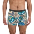 thumbnail image 2 of Goofa Vintage Floral Butterflies Printed Men's Boxer Briefs Underwear, Moisture-Wicking Underwear, Trunk,Soft and Breathable Cotton Underwear-X-Large, 2 of 9