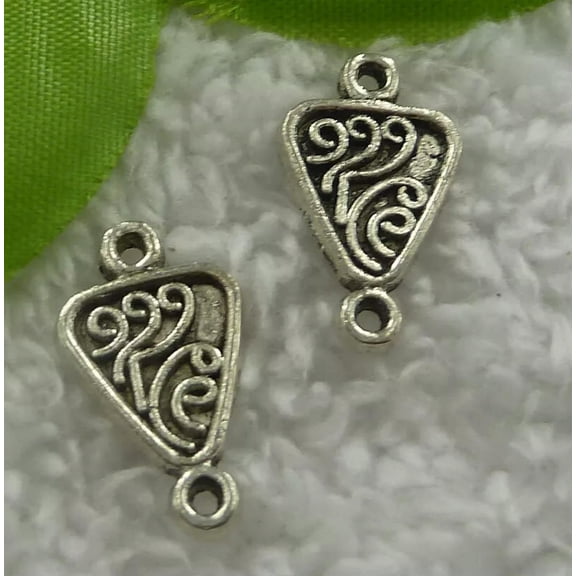 K-KED 280 pcs tibet silver earring connectors 21x12mm B2088