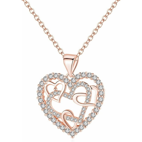 LINXIQIN Birthday Gifts Women & Her Necklaces Women Jewelry friend Birthday Gifts Wife 925 Sterling Silver Birthstone Heart Pendant Necklaces