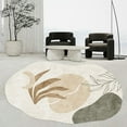 thumbnail image 3 of Floor Carpet Anti-slip Soft Fluffy Nordic Style Irregular Bedside Carpet Decor for Home Room, 3 of 8