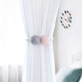 thumbnail image 4 of Abrazaderas magnéticas para cortinas, 2 uds., abrazaderas para cortinas, clips para cortinas de ventana, rosa + gris, 40cm TUNC Sencillez, 4 of 5