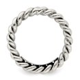 thumbnail image 2 of Sterling Silver Antiqued Twisted 3mm Women's Ring, 2 of 5