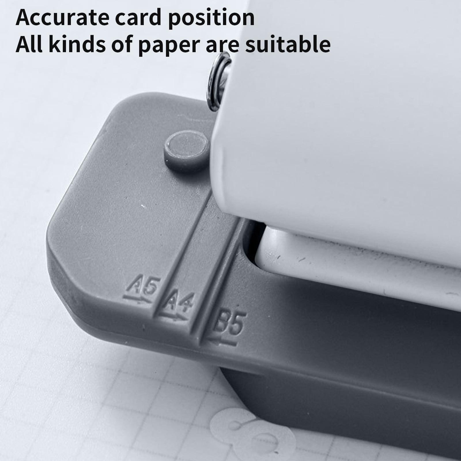 Specollect 5Pcs 6 Hole Punch, Loose Leaf Paper Puncher for A4/A5/B5 Size, Portable Handheld Metal Circle Punch Paper Puncher