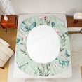 thumbnail image 5 of Homewish 4-Piece Teal Butterflies Spring Garden Chic Flowers King Microfiber Sheet Set, 5 of 7
