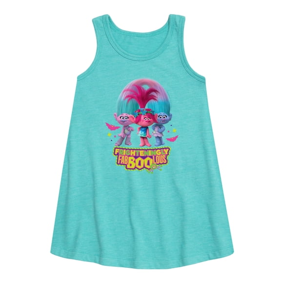 Trolls Movie - Halloween - Poppy, Satin, & Chenille - Frighteningly FabBooLous - Toddler and Youth Girls A-line Dress