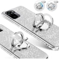 thumbnail image 3 of for Xiaomi Redmi Note 10 Pro Phone Case,Glitter Sparkle Bling w/Kickstand Case Shiny Crystal Rhinestone Diamond 360 Degree Ring Grip Magnetic Phone Cover for Redmi Note 10 Pro Max HH Black, 3 of 9