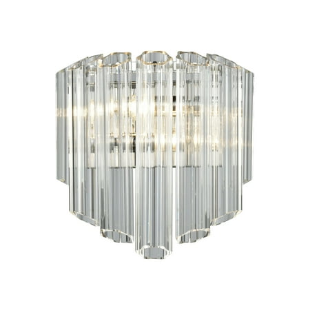 

Carrington 2-Light Sconce in Polished Chrome with Clear Glass