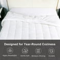 thumbnail image 4 of Silky Satin Comforter King Size, White Reversible Summer Cooling Blanket, Breathable Lightweight Feather Down Quilted Bedding Machine Washable for All Season, 4 of 9