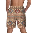 thumbnail image 4 of Haiem Traditional Tribal Aztec Mens Swim Trunks with Compression Liner 2 in 1 Swimming Shorts Stretch Swimwear Quick Dry,Board Shorts-Large, 4 of 9