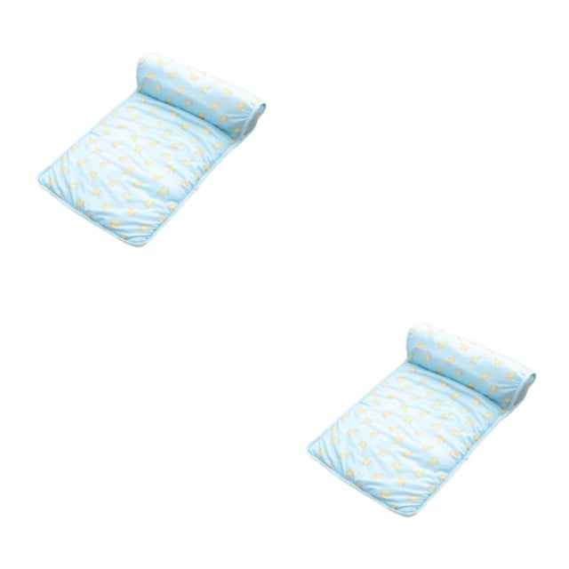 Greeniant Cojín portátil para gatos, y práctico para mascotas, suministros para mascotas, manta para gatos, cama para cachorros, sofá para plátano azul Pequeño: 60X40cm 2Conjunto