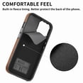 thumbnail image 3 of SaniMore for iPhone 15 (6.1" 2023) Wallet Case,Back Flip Cash Pocket 360° Rotating Metal Holder Kickstand PU Leather Shockproof TPU Card Slots Magnetic Car Mount Wear-resistant Shell, Brown, 3 of 15