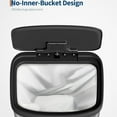 thumbnail image 3 of Garvee 15.85 Gallon Kitchen Garbage Can with Liner Rim & Soft Close Plastic Lid, Silver, 3 of 9