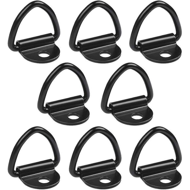 Anclajes de amarre de carga, paquete de 10 amarres de carga para remolque con anillo en V de acero negro, para reemplazo de remolques, camiones y almacenes