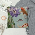 thumbnail image 2 of JEUXUS Koi Fish Throw Pillow Covers Pillow Cover Green Red Pillowcover Square Throw Pillowcovers for Living Room Bedroom Car D¨¦cor - Japanese Iris Flowers, 2 of 5