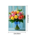 thumbnail image 4 of JOOCAR Linen Garden Flag with Bouquet of Roses for Spring Summer Home Outdoor Garden Yard Door Decor 12x18 inch, 4 of 5