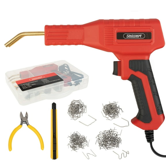 Stalwart 120V/50W Plastic Welder with 200PCS Staples, Cutter, and Knife