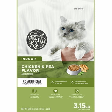 Special Kitty Indoor Formula Dry Cat Food, Chicken & Pea Flavor
