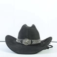 thumbnail image 3 of Chapeau de Cowboy Western Classique pour Extérieur Maison Loisirs Accessoire de Robe à la Mode, 3 of 7