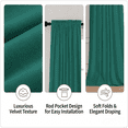 thumbnail image 3 of SNITIE Velvet Curtains 2 Panels, Thermal Insulated Rod Pocket Curtains, Soft Privacy Light-Filtering Velvet Drapes for Bedroom Living Room, 3 of 7