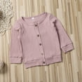 thumbnail image 2 of SUNSIOM Boys Girls Button-down Cardigan, Solid Color Sweater, Casual Outerwear, 2 of 7
