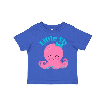 

Inktastic Cute Octopus Little Sis Gift Toddler Toddler Girl T-Shirt