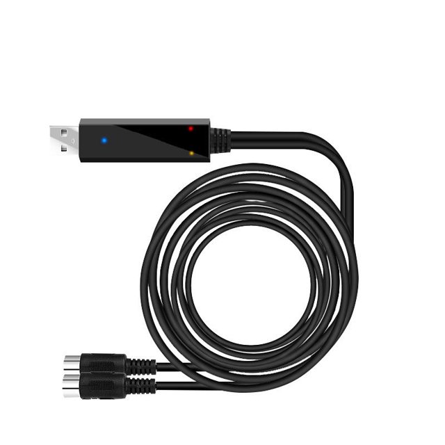 Cable de edición de registros de teclado de 2m Cable convertidor de piano eléctrico USB a Midi