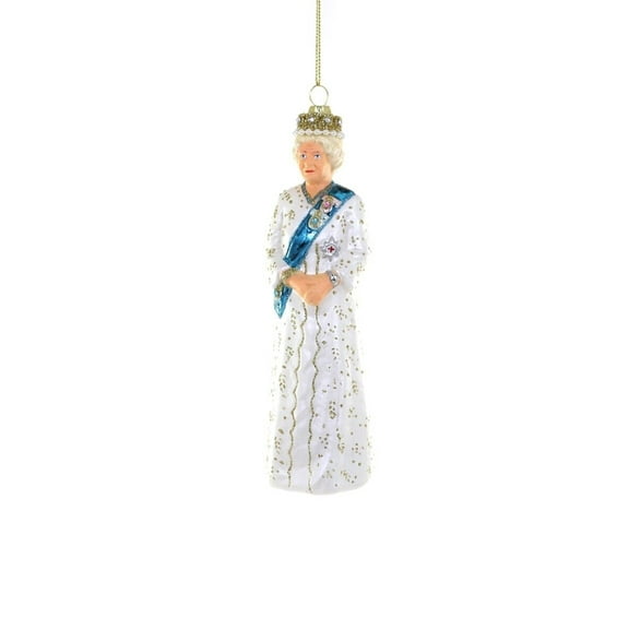 QUEEN ELIZABETH II British Royal Family Glass Christmas Ornament, by Cody Foster